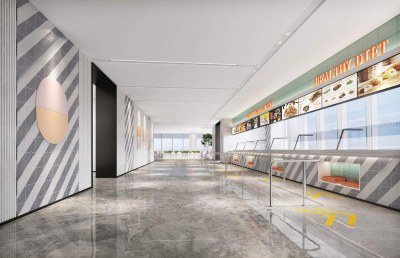 现代食堂3D模型下载